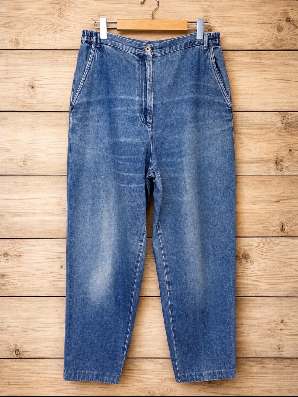 David Brooks Vintage High Rise Tapered Mom Jeans Cottagecore Blue Denim Size 12
